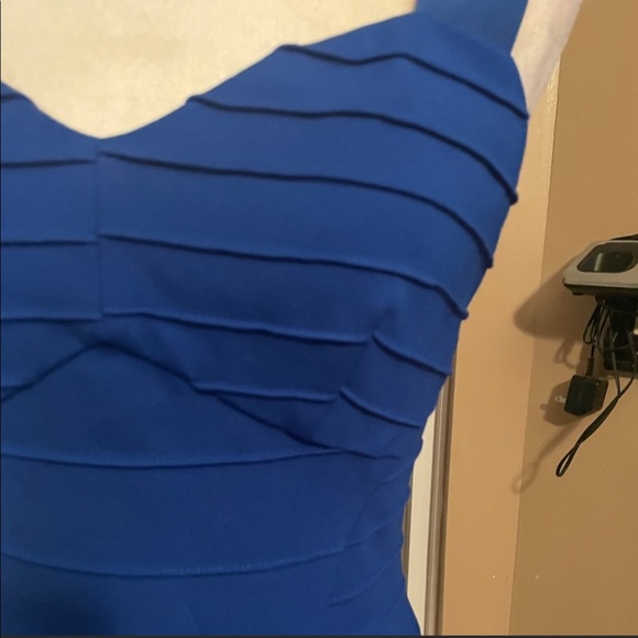 TED BAKER CHARLII BLUE BODYCON JERSEY SHEATH MIDI DRESS SZ US 6 OR TED SZ 2 S - Picture 5 of 12